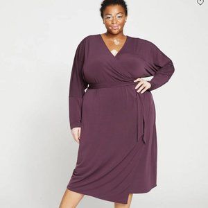 Universal Standard Wrap Dress  (22-24) - Plum